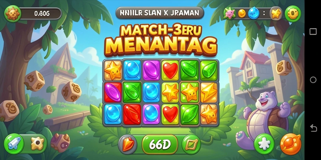 Tampilan gameplay <strong>66D</strong> yang seru dan penuh warna.
