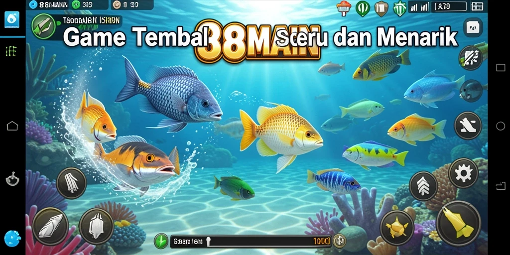 Screenshot gameplay 88MAIN dengan aksi menembak ikan yang seru.