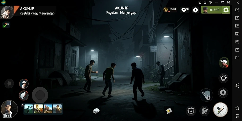 Tampilan seram gameplay AKUNJP yang memukau dan menegangkan.