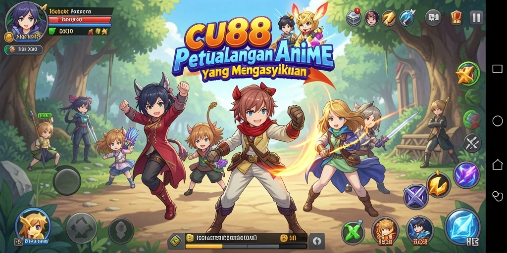Screenshot CU888 menampilkan karakter dan dunia Anime yang fantastis.
