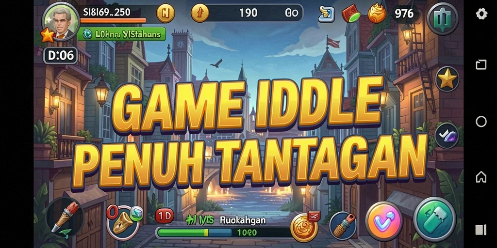 Screenshot utama D06 menampilkan karakter yang sedang beraksi dalam gameplay Idle.