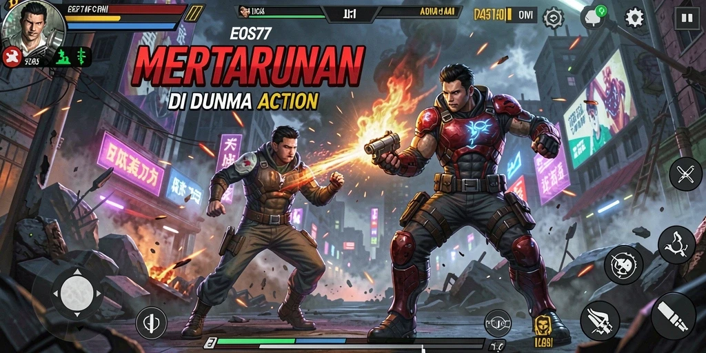 Gameplay menegangkan dalam EOS77 dengan aksi yang seru.