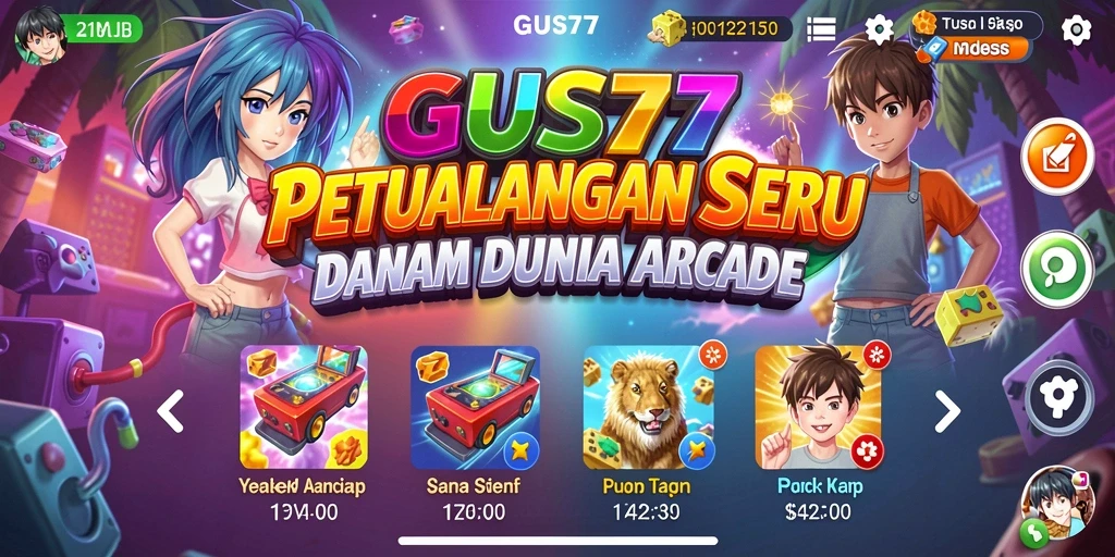 Screenshot gameplay GUS77 menampilkan momen seru saat melompati rintangan.