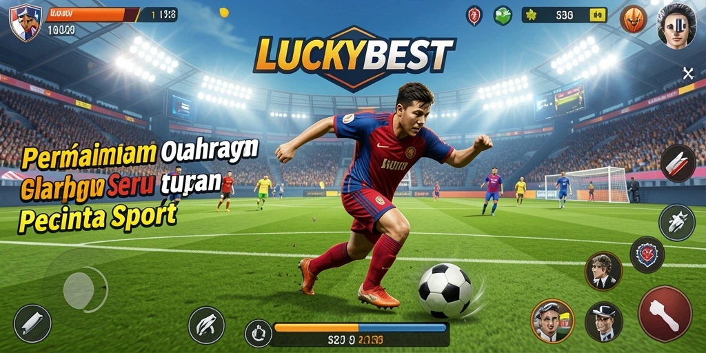 Tampilan mendebarkan gameplay LUCKYBEST yang menyajikan aksi olahraga seru.