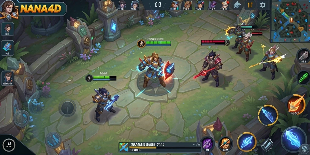 Tampilan gameplay seru NANA4D yang penuh aksi.