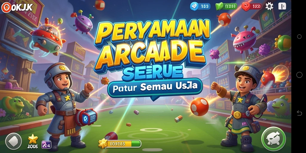 Tangkap momen seru saat bermain game Arcade OKJK.