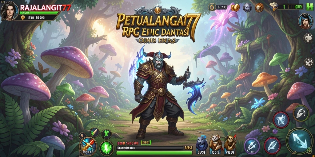 Tangkapan layar gameplay RAJALANGIT77 dengan aksi seru di dunia RPG
