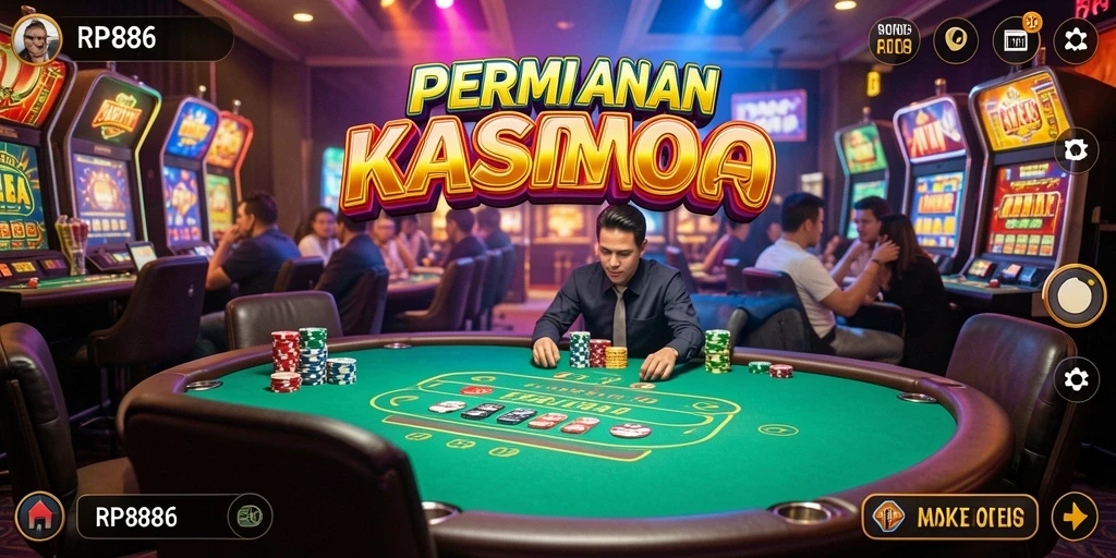 Tampilan gameplay menarik dari RP886 yang membawa suasana Kasino ke tangan Anda.