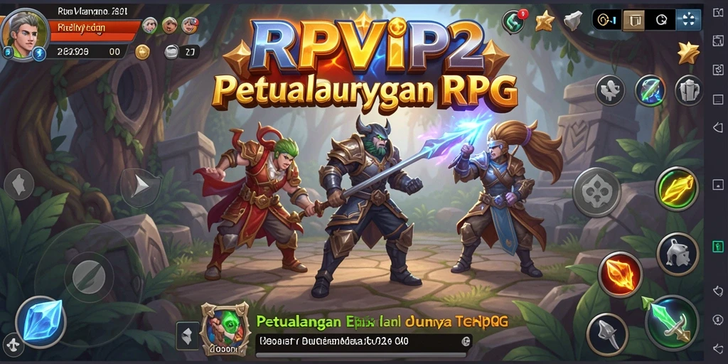 Tampilan gameplay RPVIP2 yang memukau dalam dunia RPG.