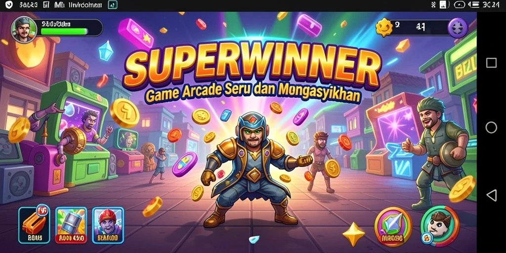 Tangkapan layar yang menunjukkan aksi seru dalam gameplay Arcade.