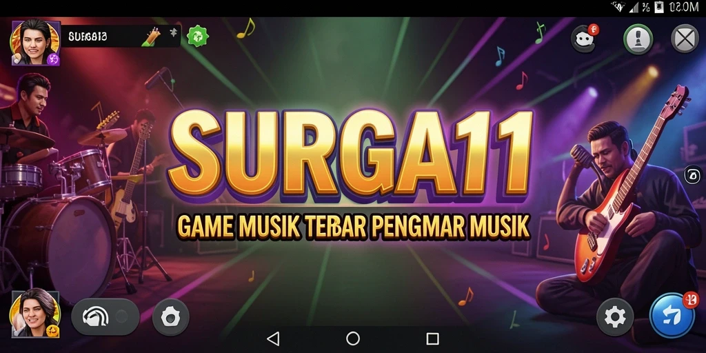 Tampilan gameplay SURGA11 yang seru dan interaktif dalam musik.