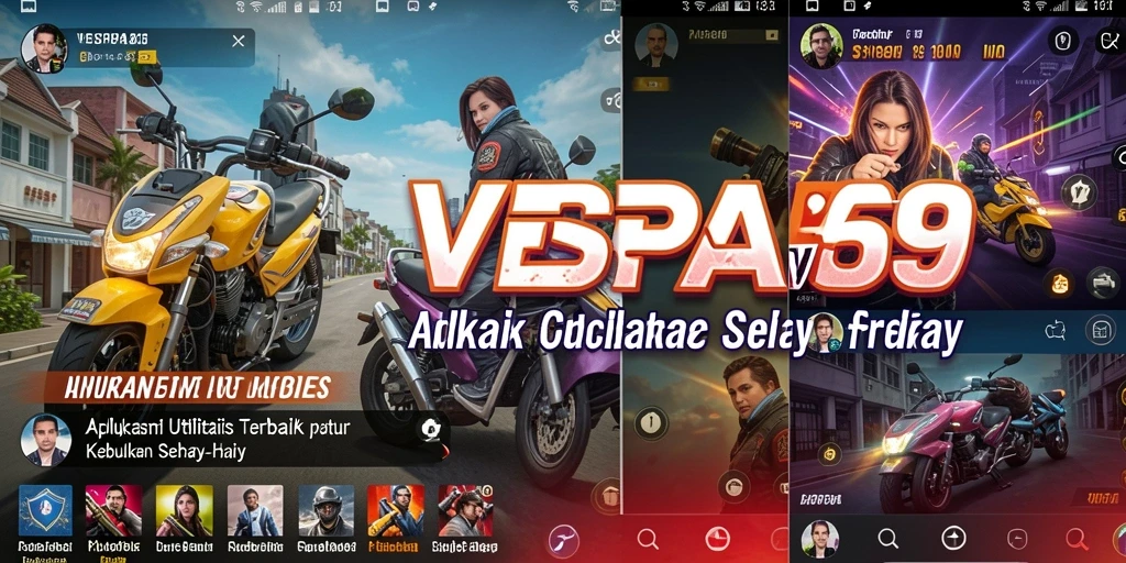 Tampilan antarmuka aplikasi VESPA69 yang mudah digunakan.